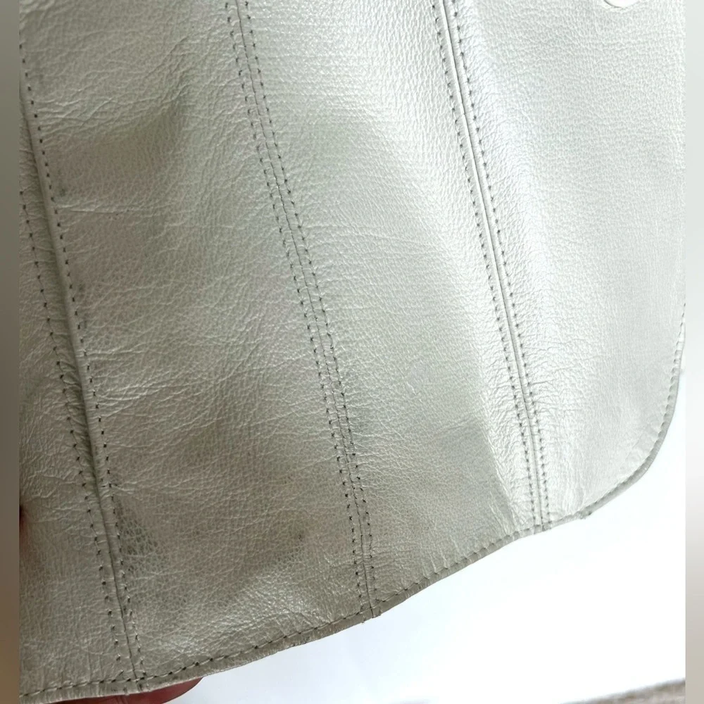 Vintage Wilsons Leather Maxima classic Jacket off white size M - Picture 4 of 10